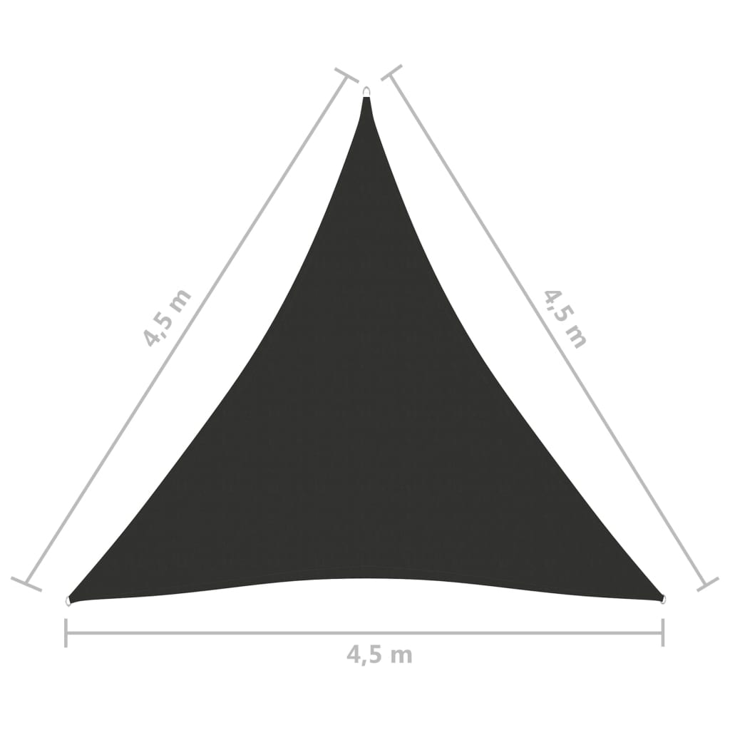 Sunshade Sail Oxford Fabric Triangular 4.5x4.5x4.5 m Anthracite