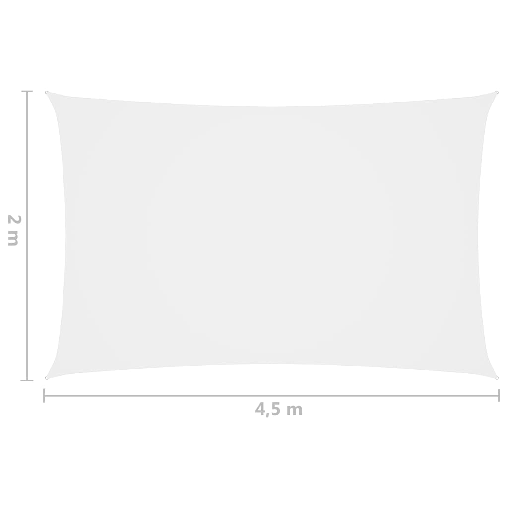 Sunshade Sail Oxford Fabric Rectangular 2x4.5 m White