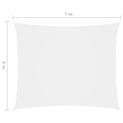 Sunshade Sail Oxford Fabric Rectangular 6x7 m White