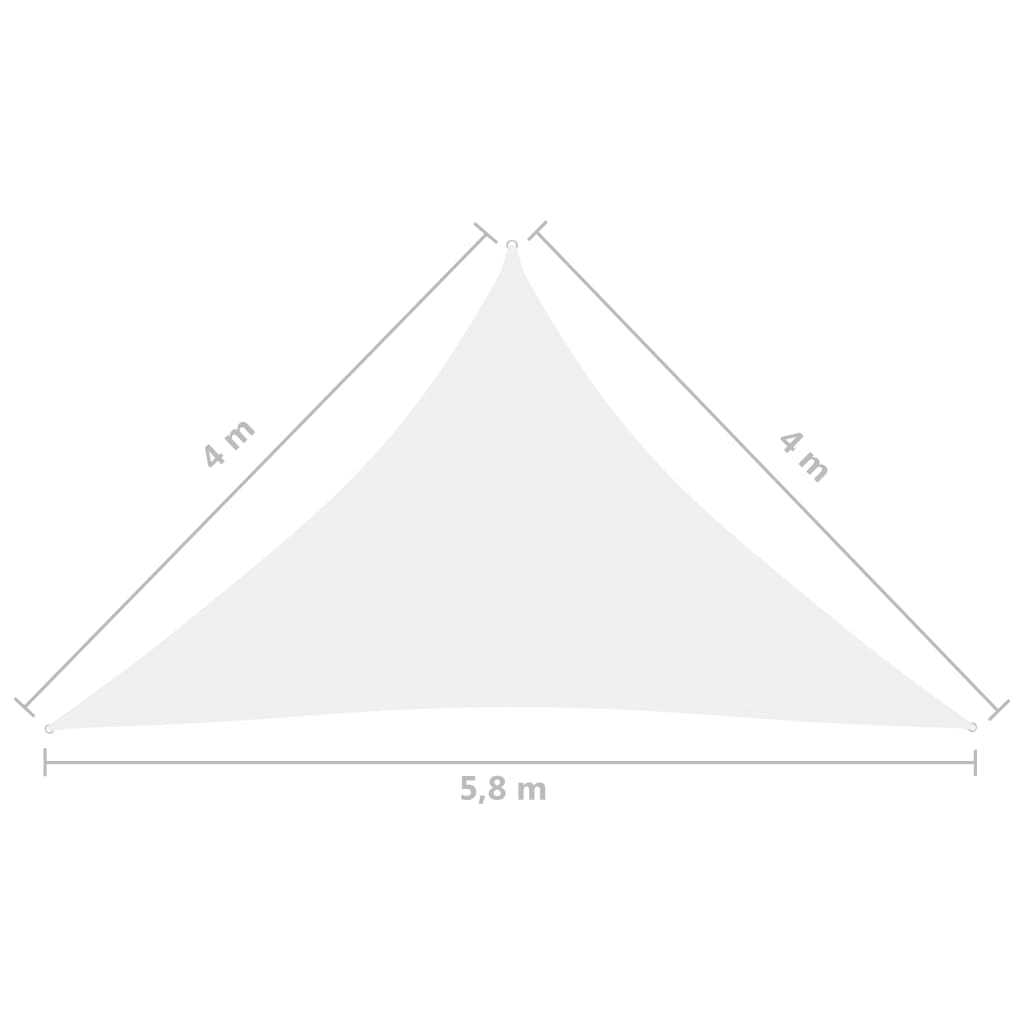 Sunshade Sail Oxford Fabric Triangular 4x4x5.8 m White