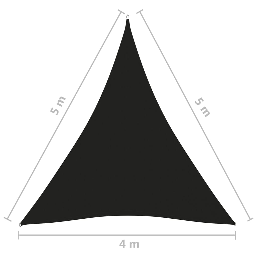Sunshade Sail Oxford Fabric Triangular 4x5x5 m Black