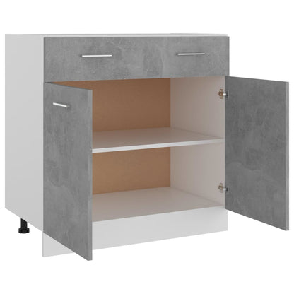 Drawer Bottom Cabinet Concrete Grey 80x46x81.5 cm Engineered Wood