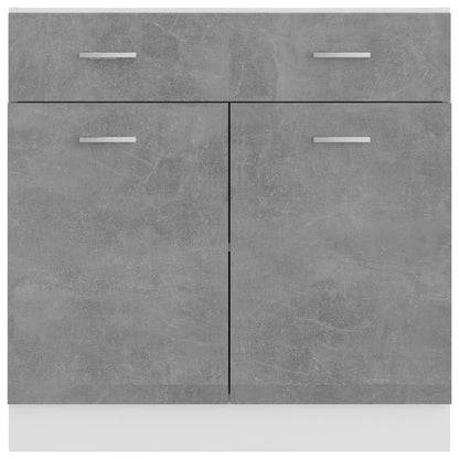 Drawer Bottom Cabinet Concrete Grey 80x46x81.5 cm Engineered Wood