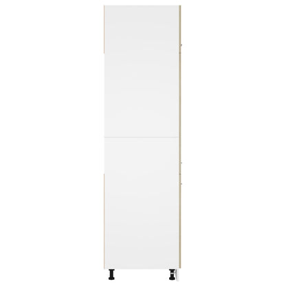 Refrigerator Cabinet Sonoma Oak 60x57x207 cm Engineered Wood