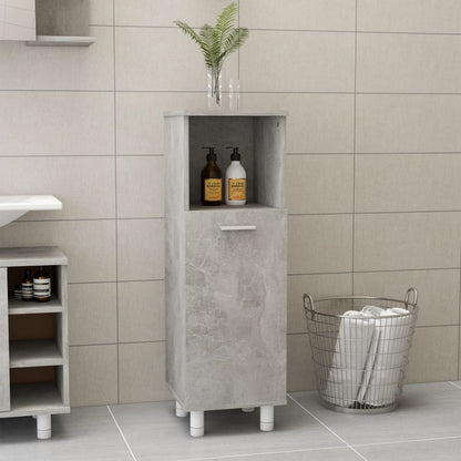 Bathroom Cabinet Concrete Grey 30x30x95 cm Engineered Wood