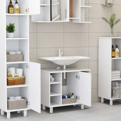 Bathroom Cabinet White 60x32x53.5 cm Engineered Wood