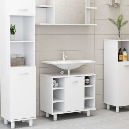 Bathroom Cabinet White 60x32x53.5 cm Engineered Wood