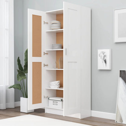 Book Cabinet White 82.5x30.5x185.5 cm Engineered Wood