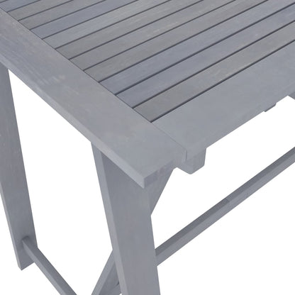 Garden Bar Table Grey 140x70x104 cm Solid Acacia Wood