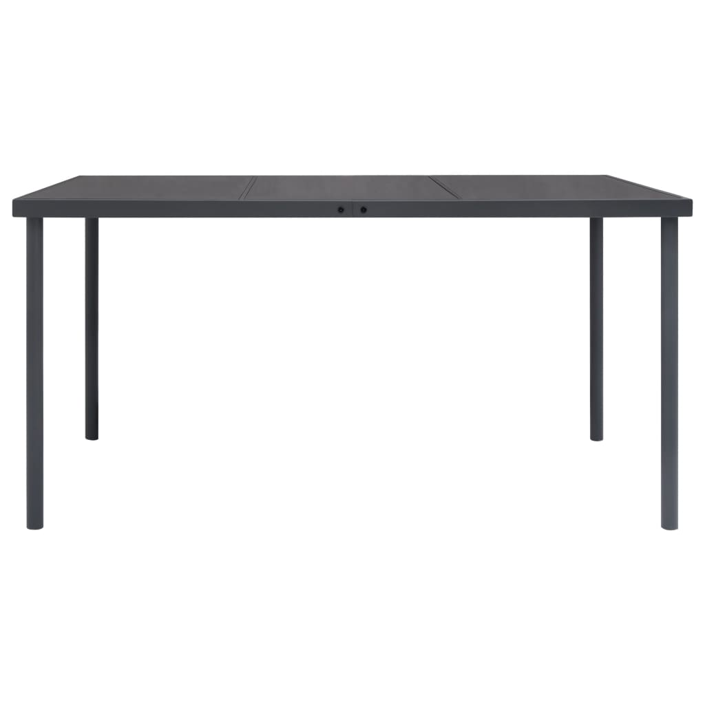 Outdoor Dining Table Anthracite 150x90x74 cm Steel