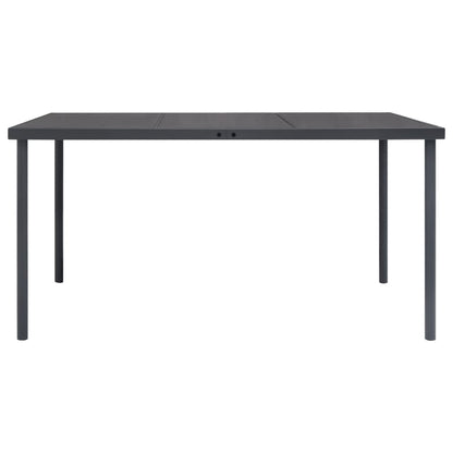 Outdoor Dining Table Anthracite 150x90x74 cm Steel