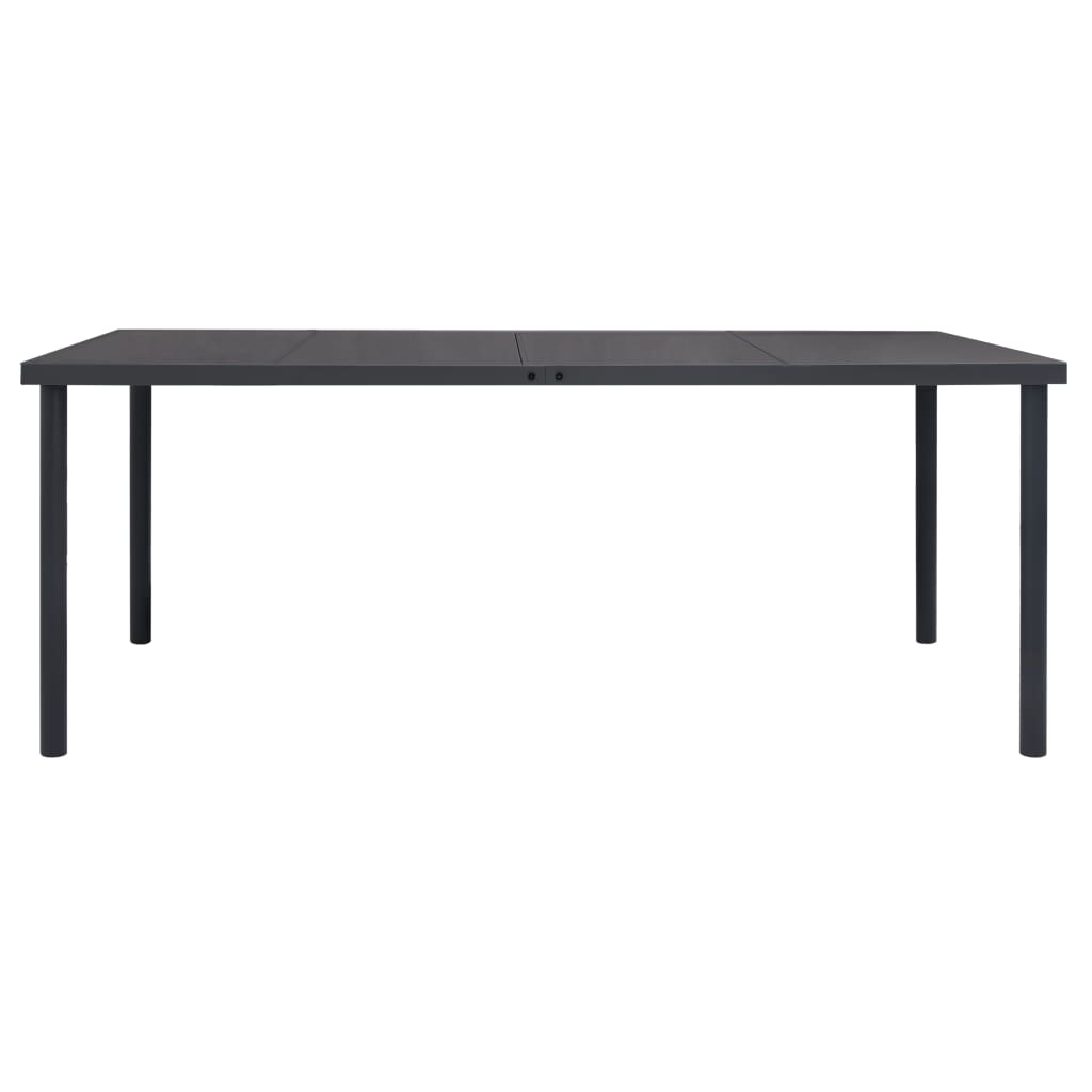 Outdoor Dining Table Anthracite 190x90x74 cm Steel