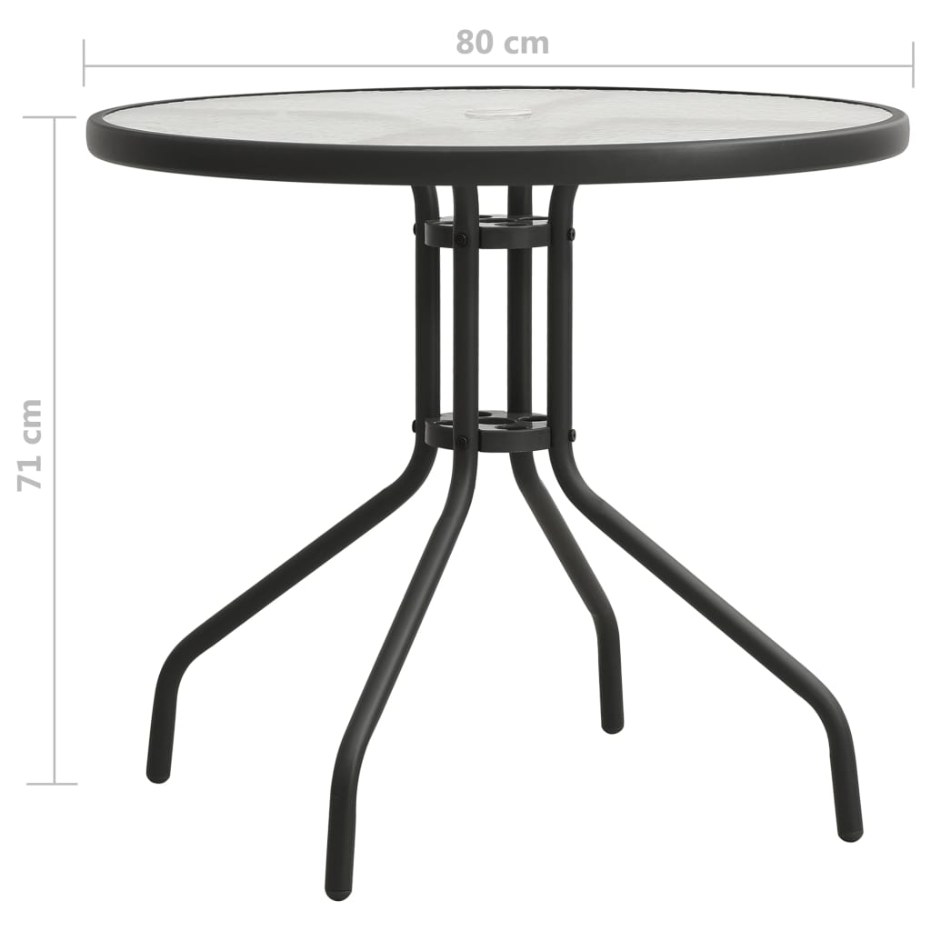 Bistro Table Anthracite Ø80x71 cm Steel
