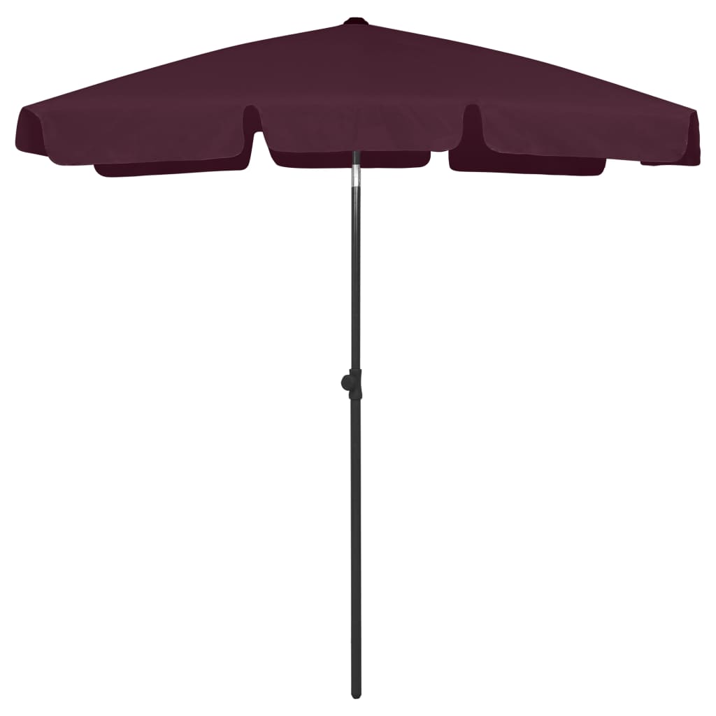 Beach Umbrella Bordeaux Red 180x120 cm
