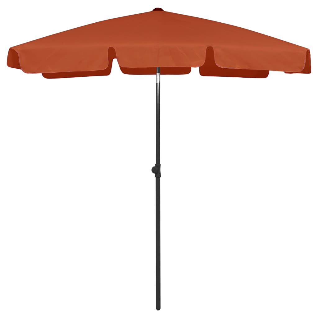 Beach Umbrella Terracotta 180x120 cm