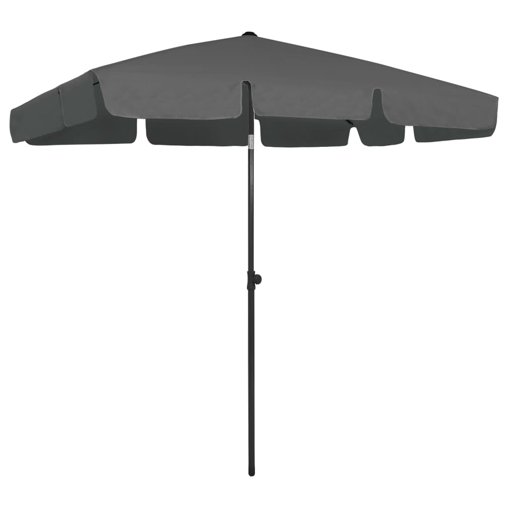 Beach Umbrella Anthracite 200x125 cm