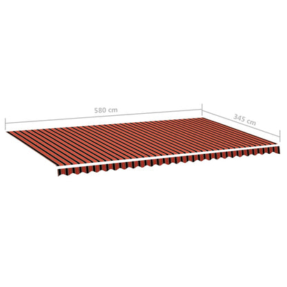 Replacement Fabric for Awning Orange and Brown 6x3.5 m