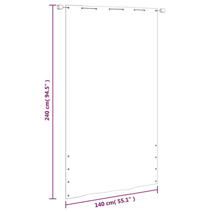 Balcony Screen Light Green 140x240 cm Oxford Fabric