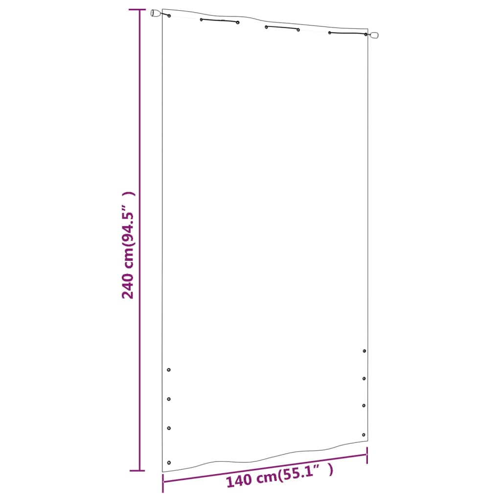 Balcony Screen Terrecotta 140x240 cm Oxford Fabric