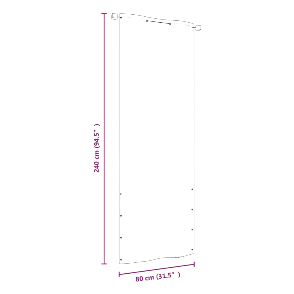 Balcony Screen Red 80x240 cm Oxford Fabric