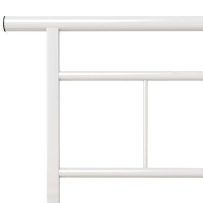 Bed Frame without Mattress White Metal 100x200cm