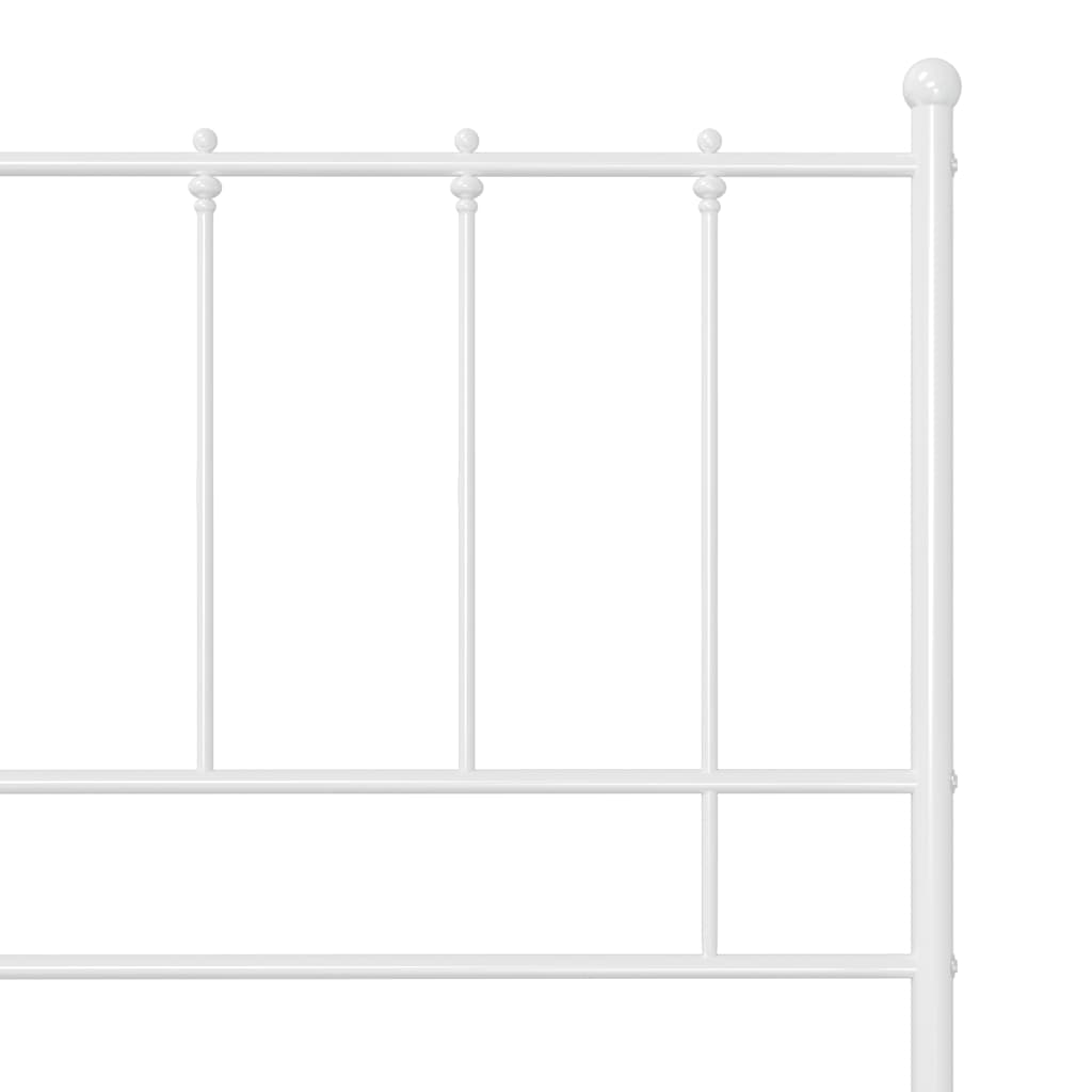 Bed Frame White Metal 100x200 cm