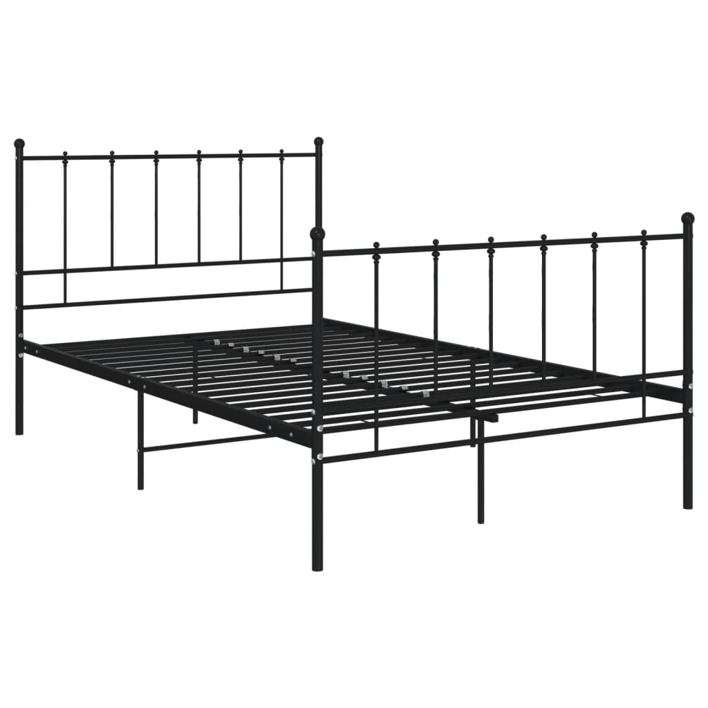 Bed Frame Black Metal 120x200 cm