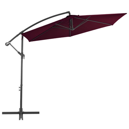 Cantilever Umbrella with Aluminium Pole Bordeaux Red 300 cm
