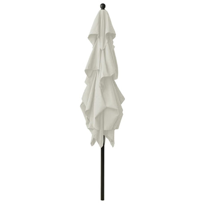 3-Tier Parasol with Aluminium Pole Sand 2.5x2.5 m