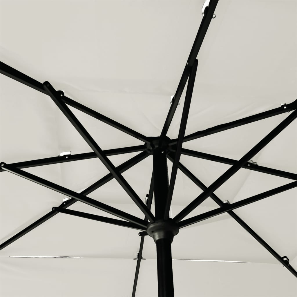 3-Tier Parasol with Aluminium Pole Sand 2.5x2.5 m