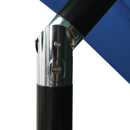 3-Tier Garden Parasol with Aluminium Pole Azure Blue 2.5x2.5 m