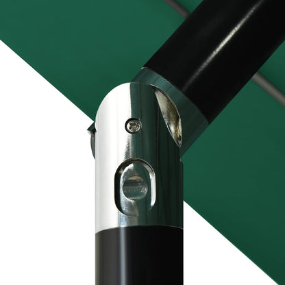 3-Tier Parasol with Aluminium Pole Green 3.5 m
