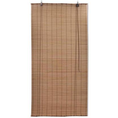 Bamboo Roller Blinds 2 pcs 80 x 160 cm Brown