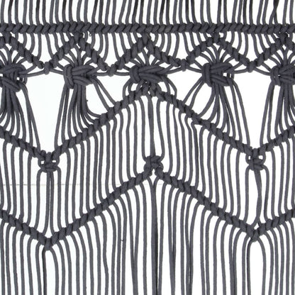 Macrame Curtain Anthracite 140x240 cm Cotton