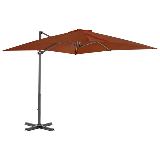 Cantilever Garden Parasol with Aluminium Pole Terracotta 250x250 cm