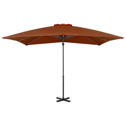 Cantilever Umbrella with Aluminium Pole Terracotta 250x250 cm