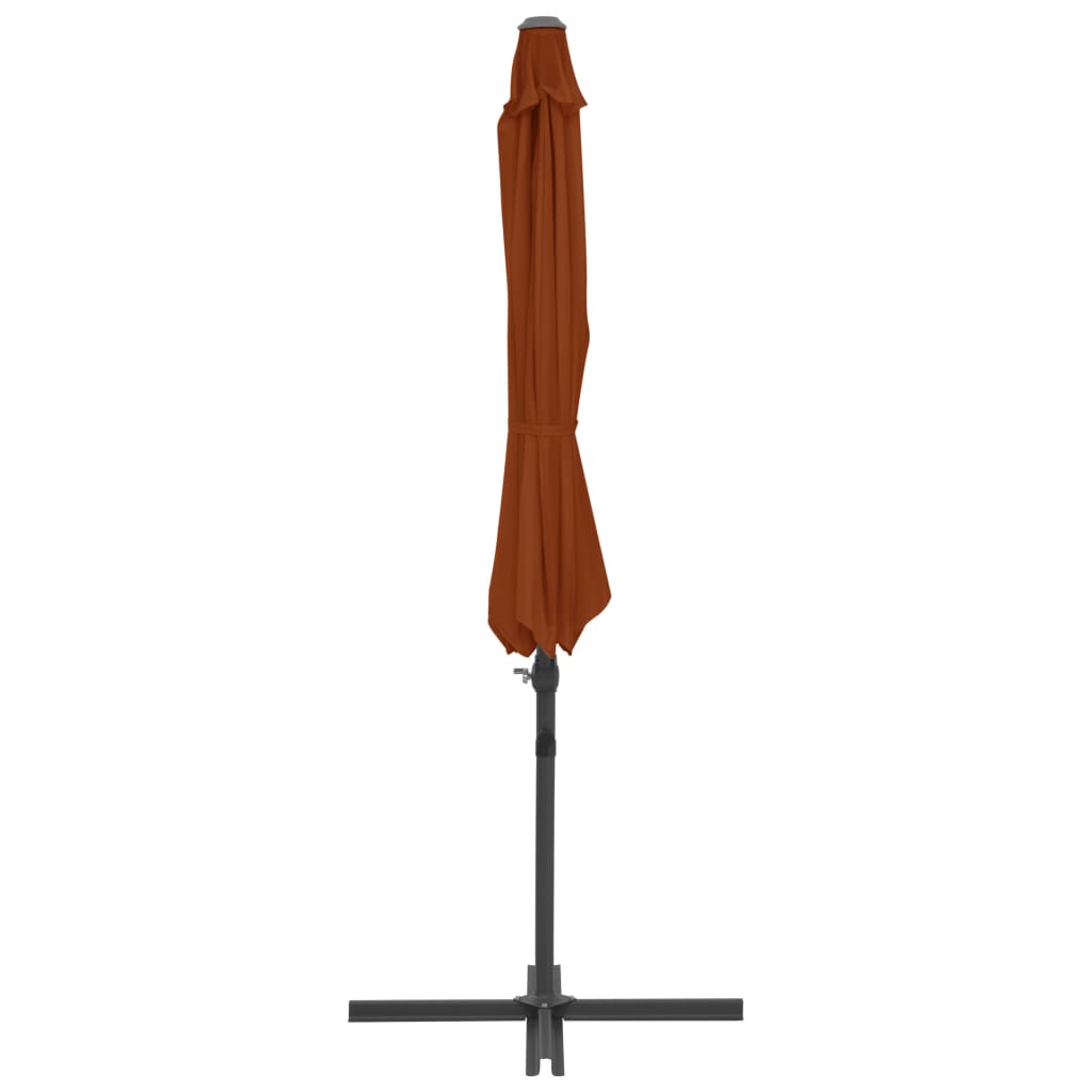 Cantilever Umbrella with Steel Pole Terracotta 300 cm