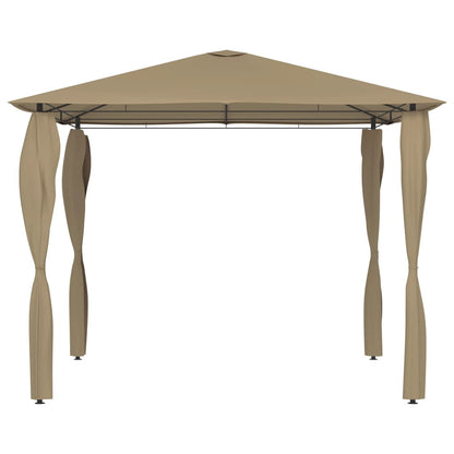 Gazebo with Post Covers 3x3x2.6 m Taupe 160 g/m²
