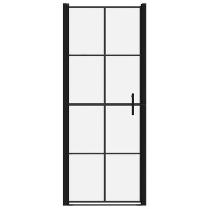 Shower Doors Tempered Glass 81x195 cm Black