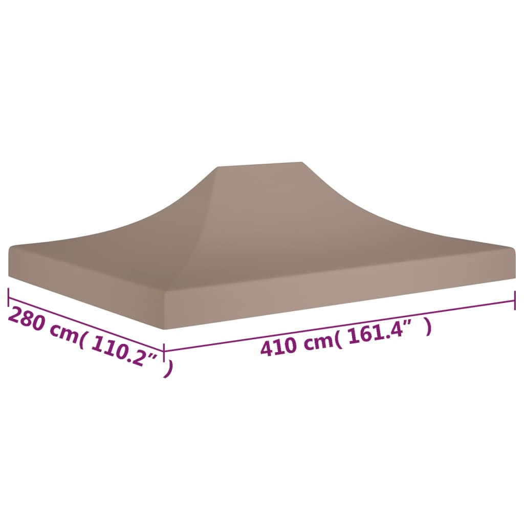 Party Tent Roof 4x3 m Taupe 270 g/m²