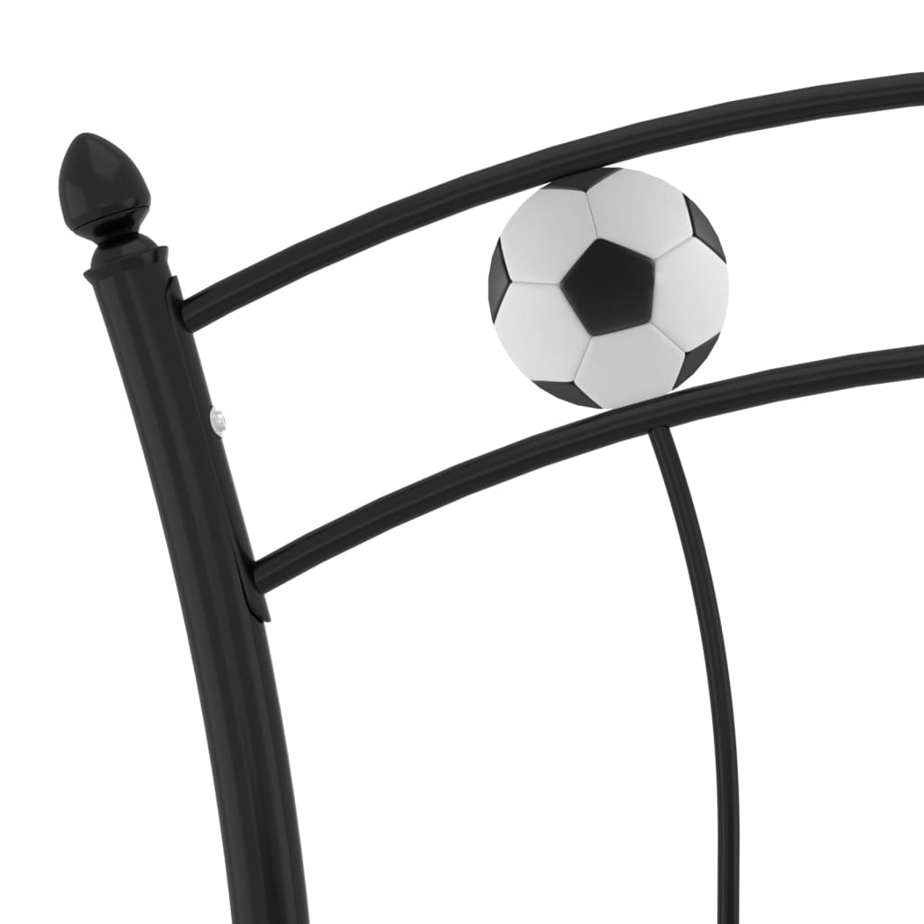Bed Frame without Mattress Black Metal 90x200 cm