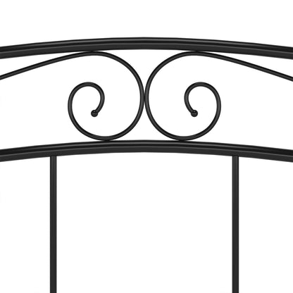 Bed Frame without Mattress Black Metal 140x200 cm