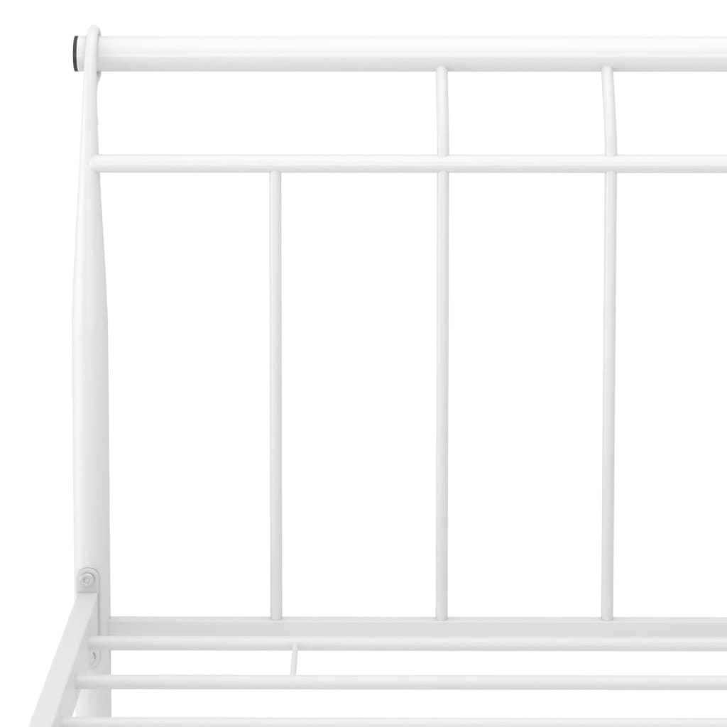 Bed Frame without Mattress White Metal 100x200 cm