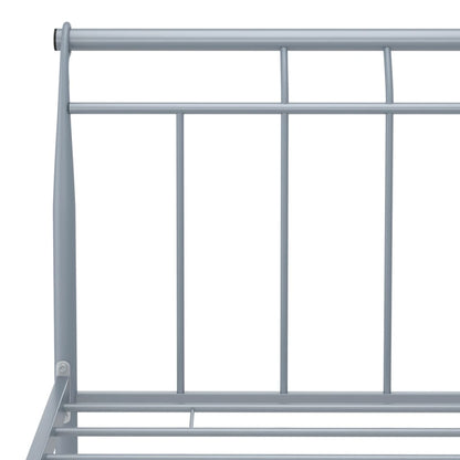 Bed Frame Grey Metal 120x200 cm