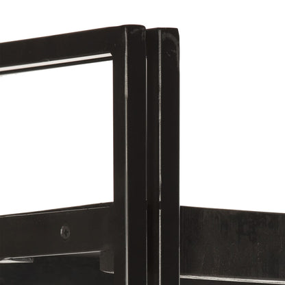 3-Tier Bookcase Black 90x30x80 cm Solid Mango Wood
