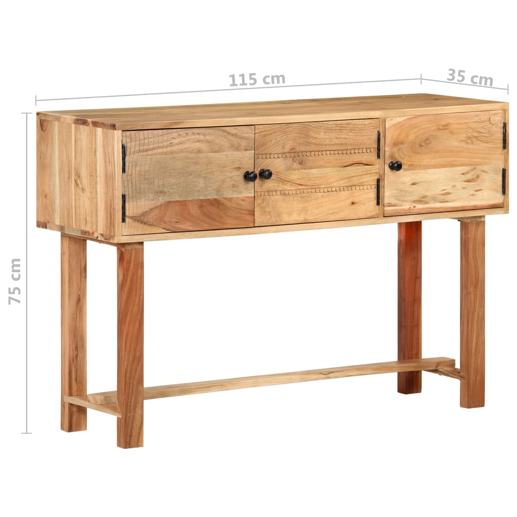 Sideboard 115x35x75 cm Solid Acacia Wood