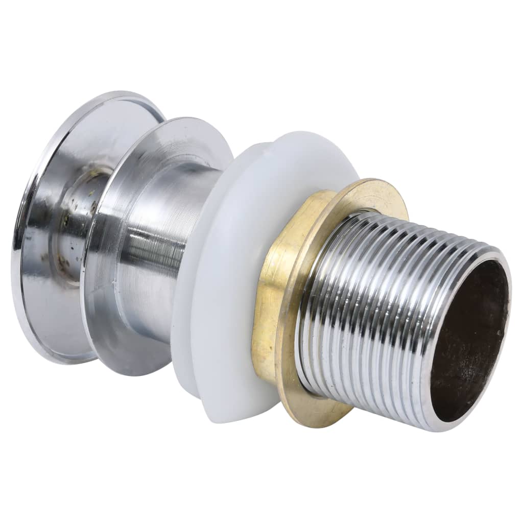 Push Drain without Overflow Function Silver 6.4x6.4x9.1 cm