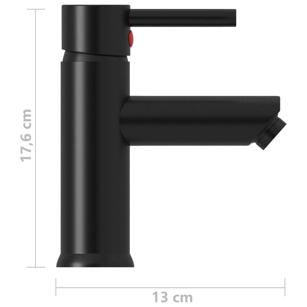 Bathroom Basin Faucet Black 130x176 mm