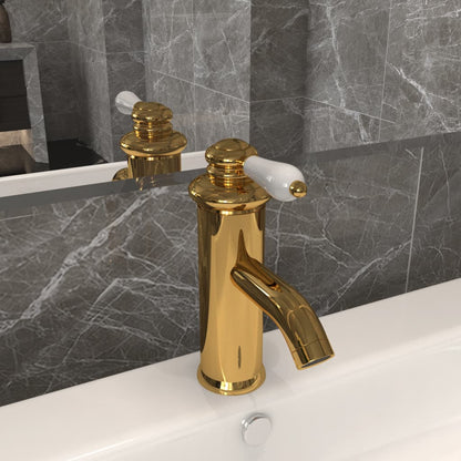 Bathroom Basin Faucet Gold 130x180 mm