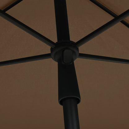 Garden Parasol with Pole 210x140 cm Taupe